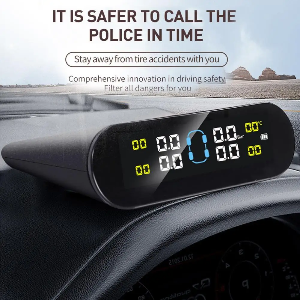 

Auto TPMS Durable Large Screen Wireless Tire Pressure Monitor Multifunctional Real-time Monitoring TPMS