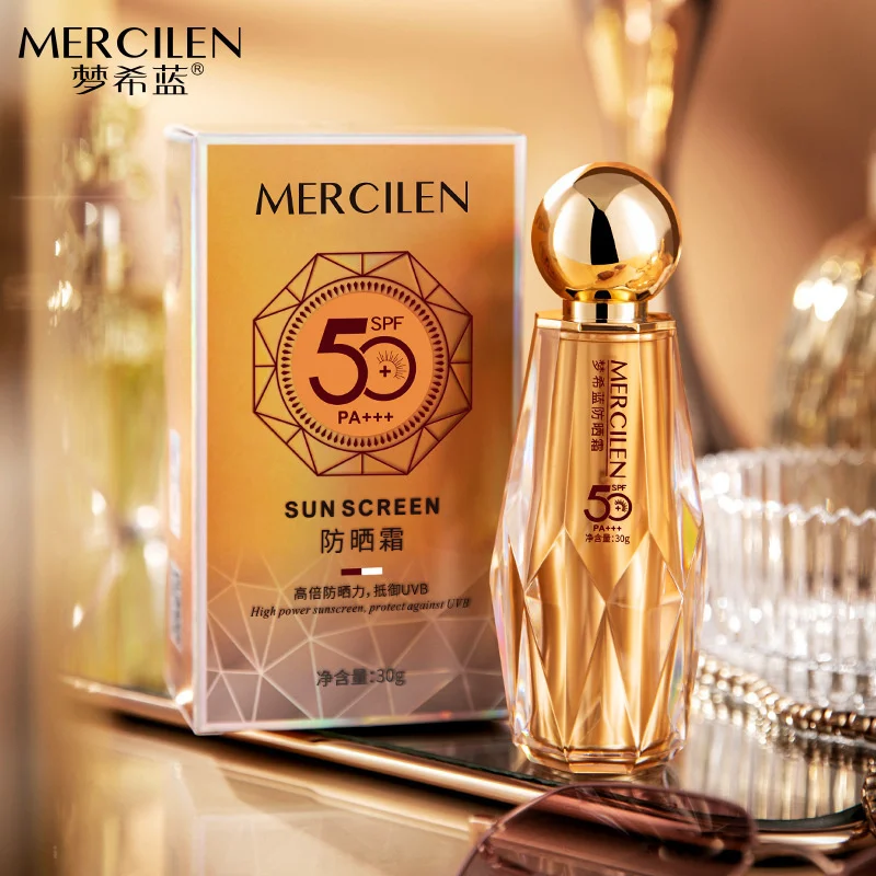 MERCILEN SPF50+/PA+++ Sunscreen Gentle Repair Facial Long-lasting Sunburn Protection Refreshing Waterproof Body Care 30g