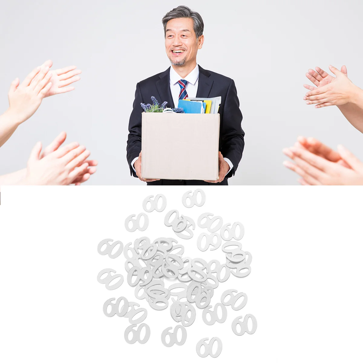 

1200 Pcs Ornament Number Confetti Decoration Extra Large Anniversary Birthday Party Bride for