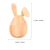 Bunny Dip Bowl Rabbit Serving Tray Bread Display Wooden Plate Shaped Board Khaki Fruit 4