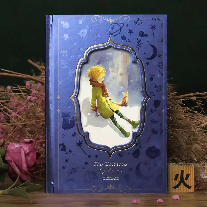 Charming Prince and Rose Series Hardcover Notebook with Full-Color Pages