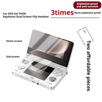 Per AYN Thor THOR Doppio schermo antigraffio Flip Palm Pellicola riflettente a luce blu Nano antideflagrante a prova di caduta Impronta digitale