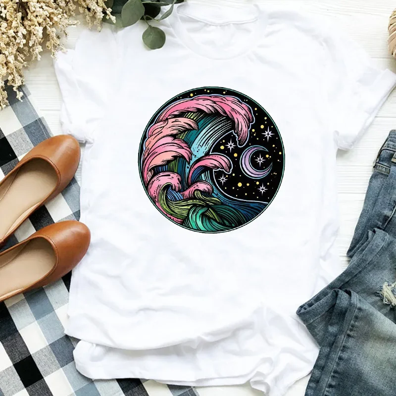 

Explosive Butterfly Clock Graphic Pattern Printed Short-sleeve T-shirt Woman Oversized T Shirt Harajuku Europe United States