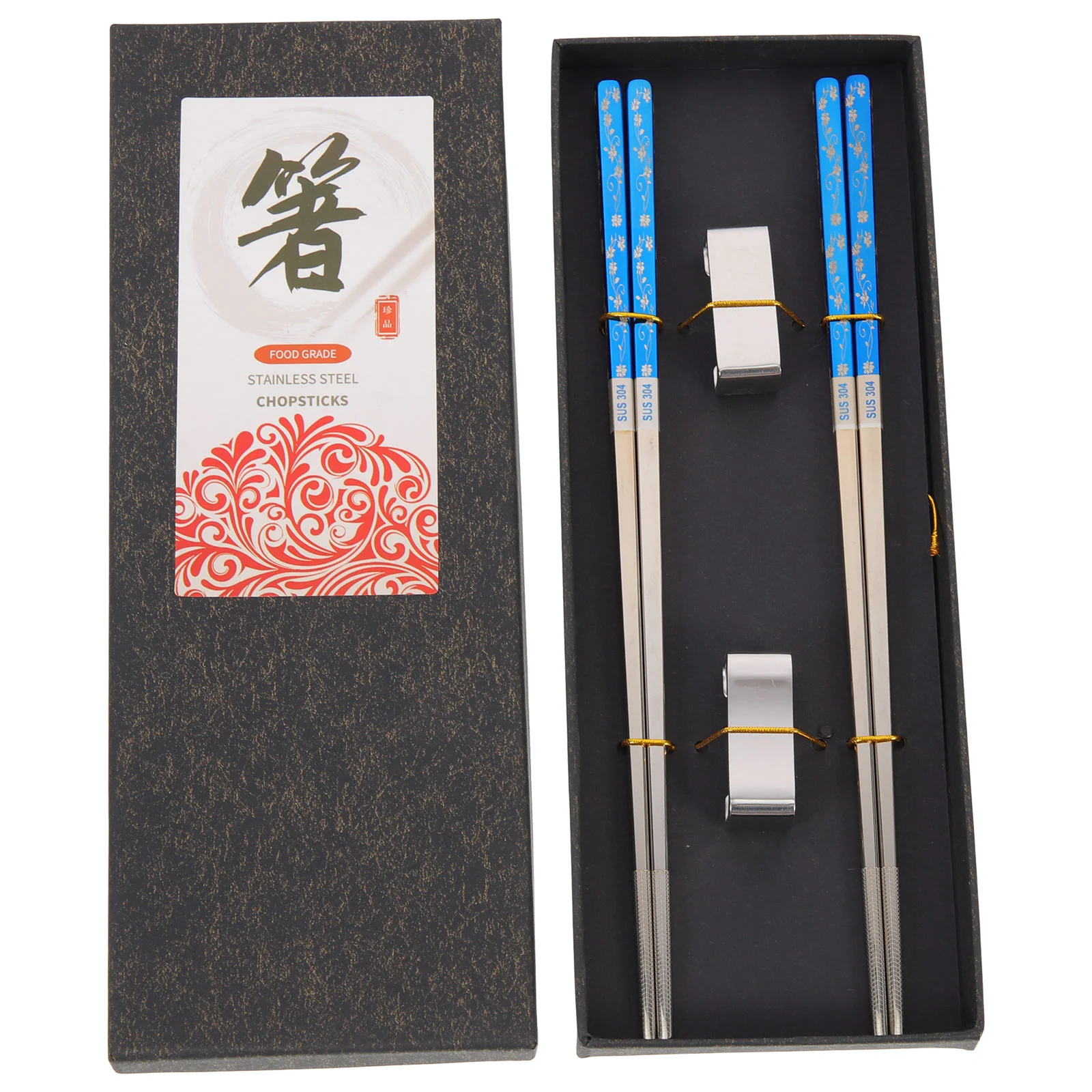 

Stainless Steel Chopsticks Home Accessory Rest Flatware Set Small Multi-function Camping Dinnerware