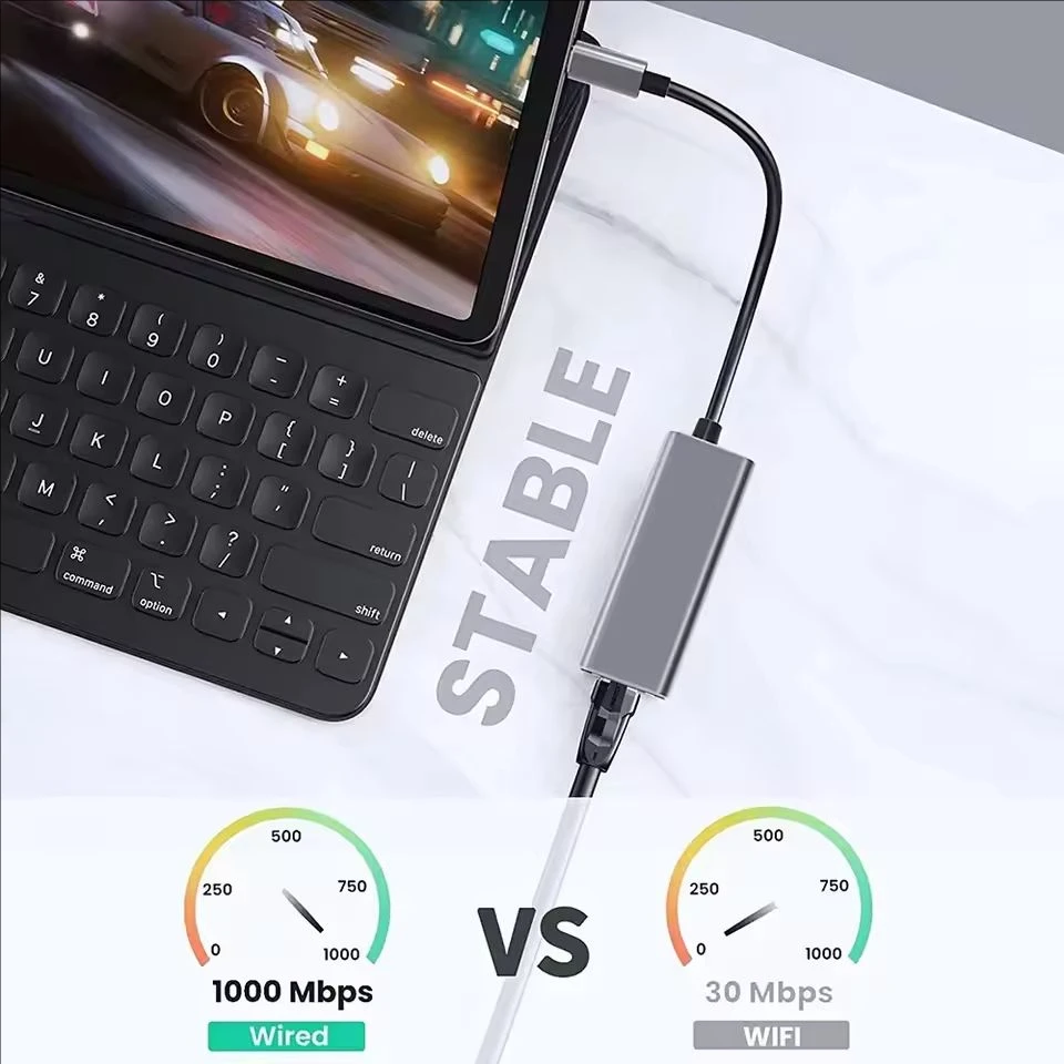 รูปสินค้า อะแดปเตอร์ USB-C 1000Mbps ถึง RJ45