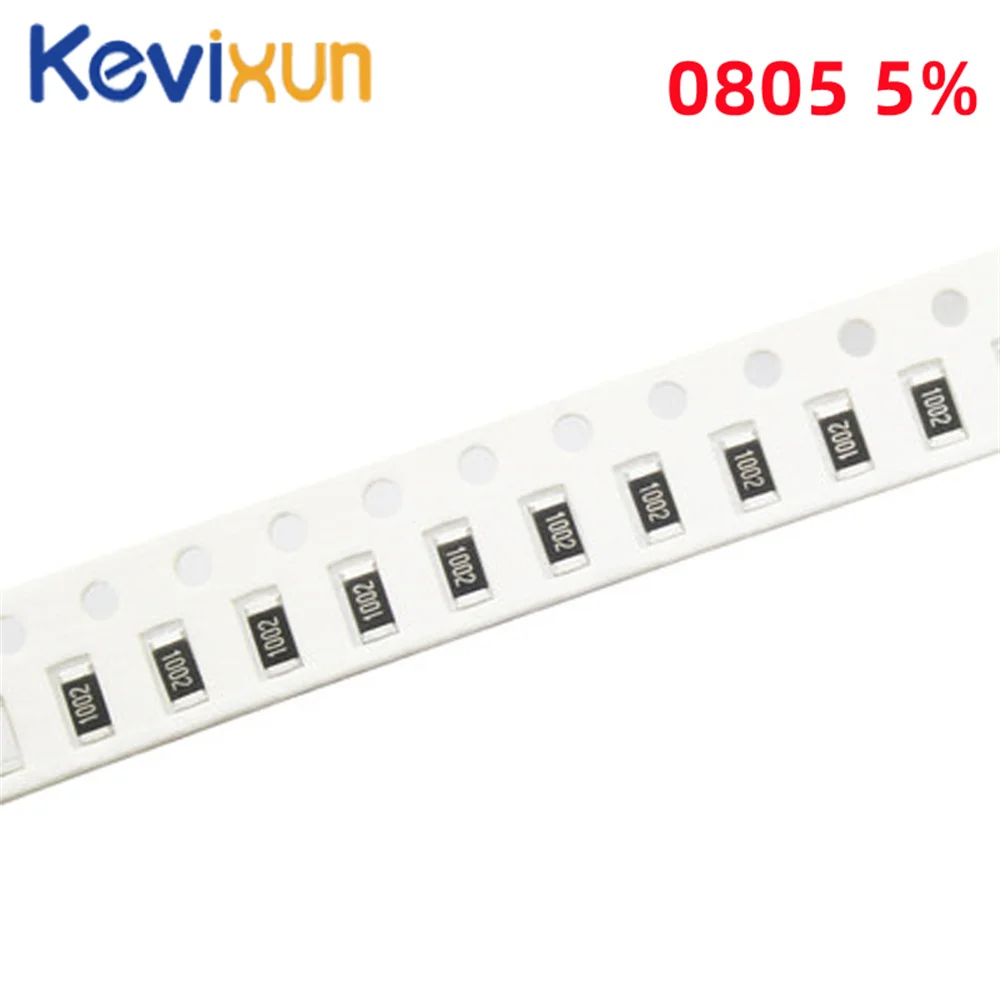 100pcs 0805 5% 1/8W resistor SMD chip 0R ~ 10M 0 1R 10R 100R 220R 330R 470R 47 10 1K 4.7K K K 100K 1M 10M 0 1 10 100 330 470 ohm