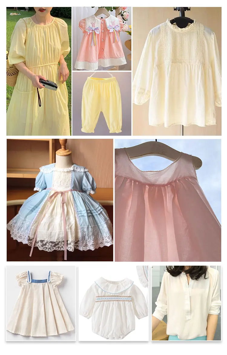 Premium Soft Lined Cotton Fabric for Summer Garments – 140x50cm, High-Count 60s, 110g/m²