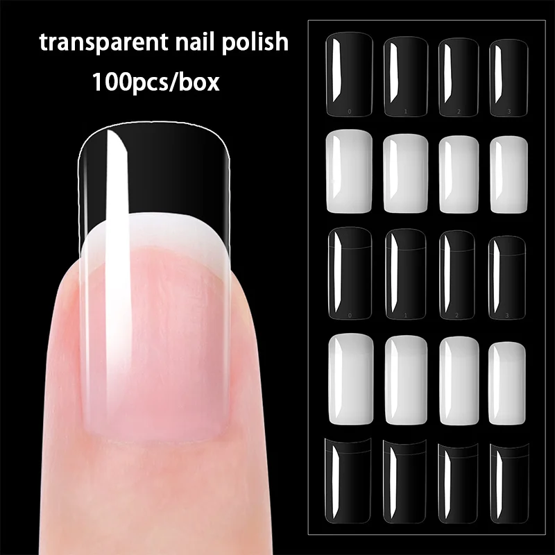 

100Pcs/Box Blister Nails Full&Half&French Nail Tips Diy Manicure French Manicures Fake Nails Full Paste Half Nails Manicure Tool