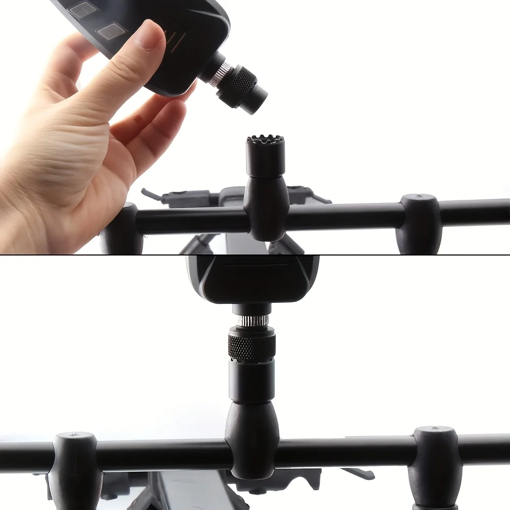 Aluminum alloy fishing rod bracket connector built-in magnet M3/8 thread quick release adapter for bite alarm devi 4pcs