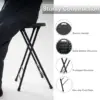 24-inch folding stool with handle, non-slip foot folding bar stool, 600 lb capacity, (13 "x 11.5" x 24") 4