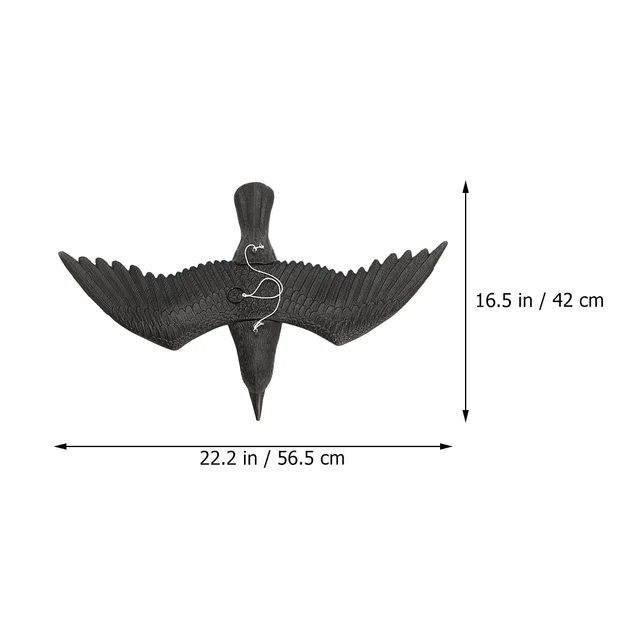 Reális Műanyag Varjú Állatok Figurák Csalók Varjak Szobor Mesterséges Madár Fekete Dekoráció - Image 6