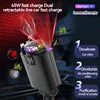 Upgraded Fashionable 5 in 1 Car Charger with Two Expansion Cables and Multifunctional Cigarette Lighter Plug for Fragrance Spray 3
