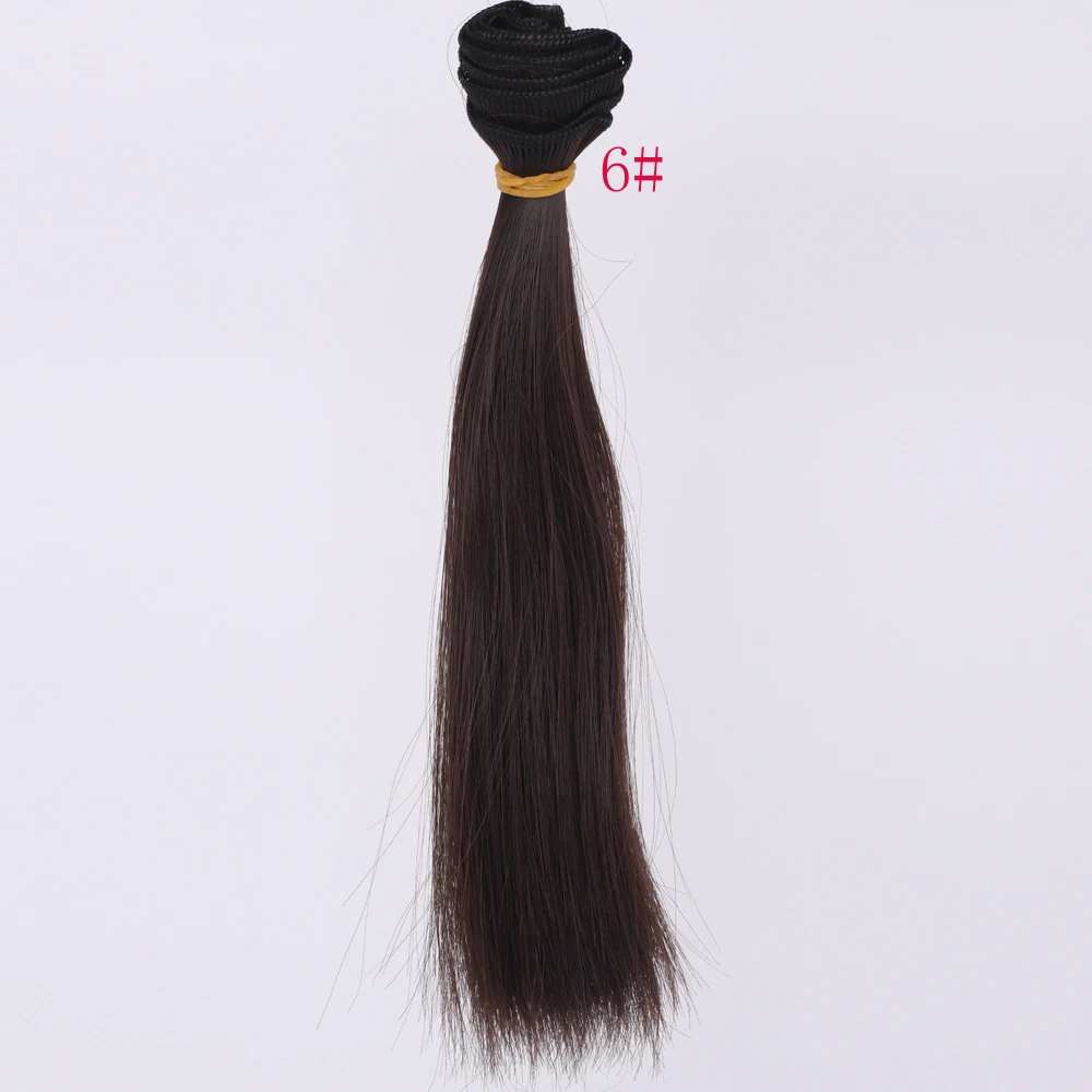 BJD Wig Hair 15cm 25cm BJD/SD Doll Wig/Hair DIY Straight Hair Wig for 1/3 1/4 Bjd Doll