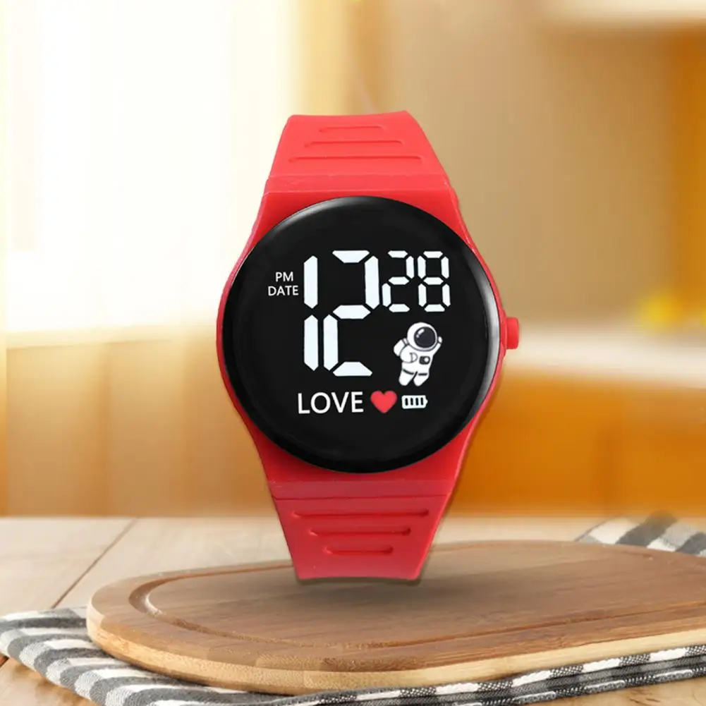 

Comfortable Silicone Wristband Watch Adjustable Led Electronic Watch Spaceman Pattern Soft Silicone Strap for Men Women Girls
