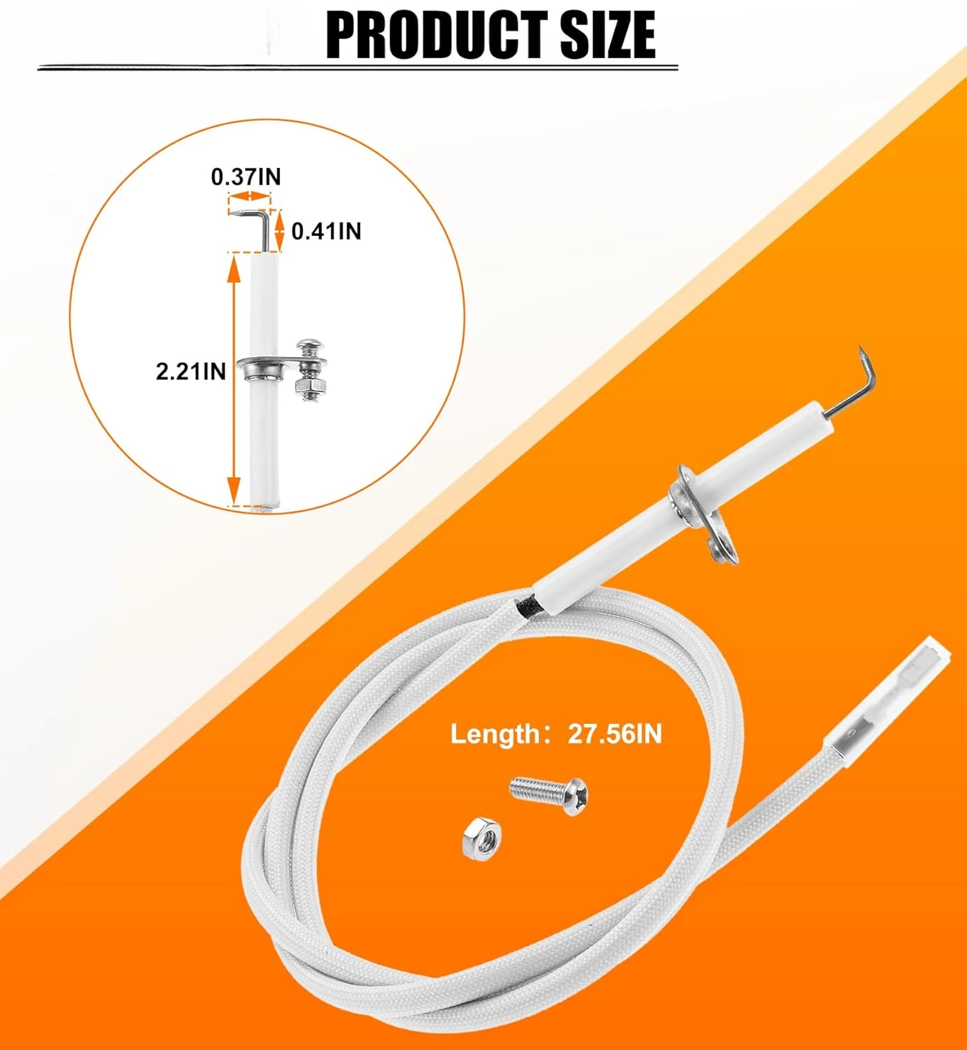 5PCS Grill Igniter Wire Kit & Ceramic Electrode for Gas Grill 28 Inch Griddle with 4 Burner for Backyard BBQ Igniters