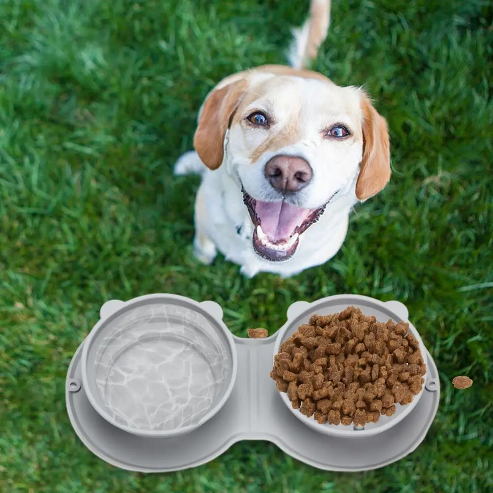 

Collapsible Dog Bowls Silicone Non-Slip Mat BPA-Free Durable Portable Travel Pet Food Feeding Dog/Cat Bowl for Hiking Camping