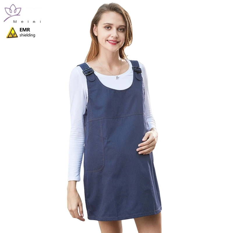 

Genuine radiation protection silver fiber fabric maternity dress Office equipment Electromagnetic radiation shielding clothes