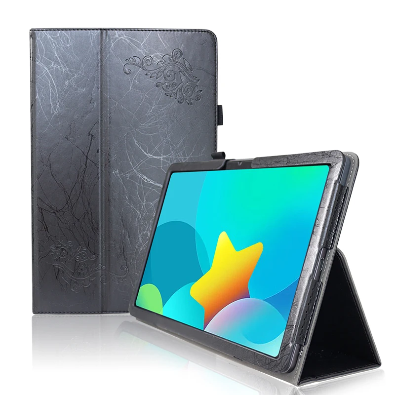 Premium Embossed Magnetic Tablet Cover with Hand Strap