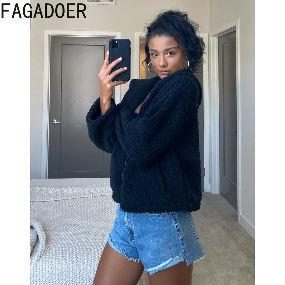 FAGADOER Blue Vintage Fashion 90s Blue Denim Shorts Women High Waisted Button Shorts Jean Casual Solid Matching Cowboy Bottoms
