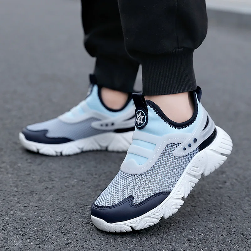 

Tennis for 8-14 years old Kids Sneakers Slip-on Summer 2023 Mesh Breathable School Shoes Boys 7-12 years old Children Casual
