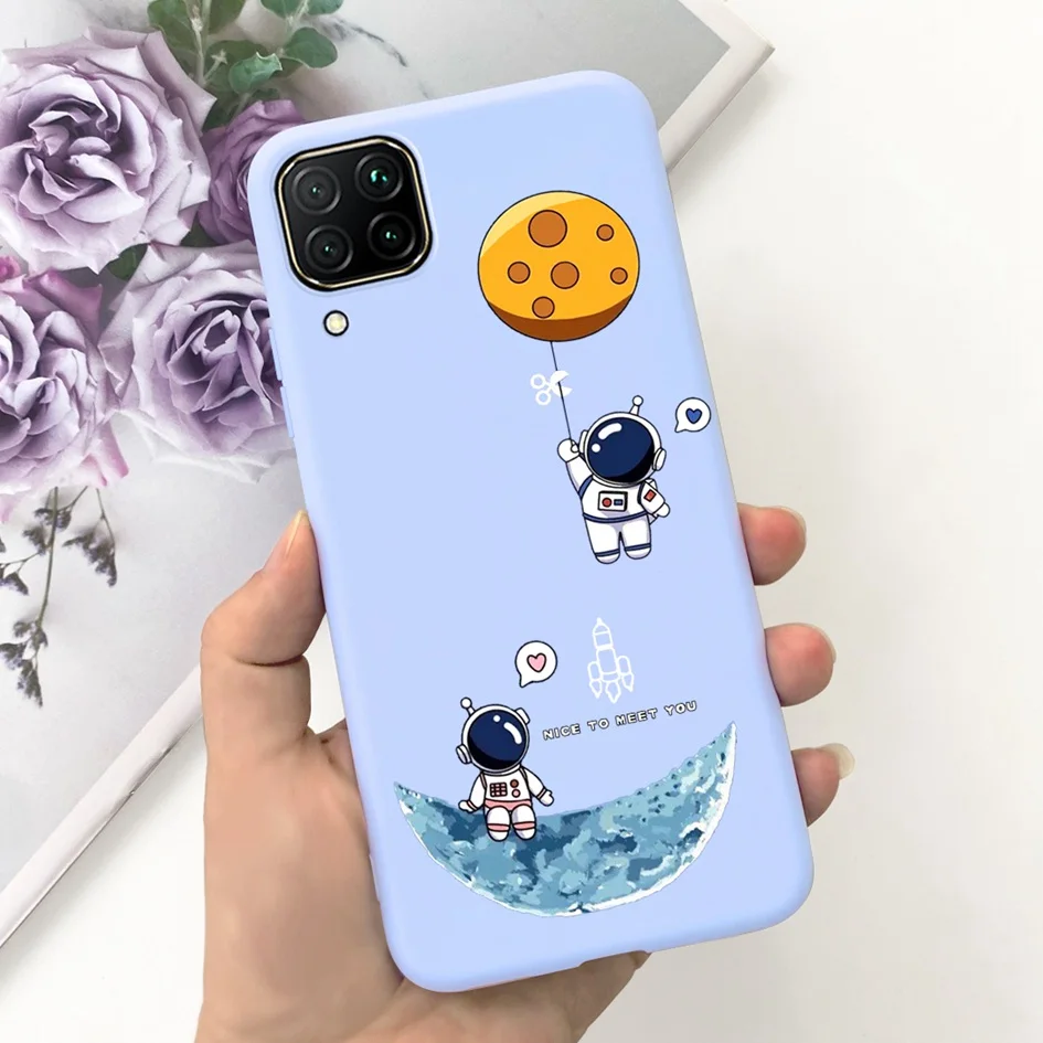 Cute Astronaut Shockproof Silicone Phone Case - Soft Candy TPU Cover and Bumper