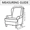 Printed Elastic Wing Chair Cover Stretch Spandex Sofa Slipcovers Sloping  Armchair Case with Seat Cushion Covers Hogar 2