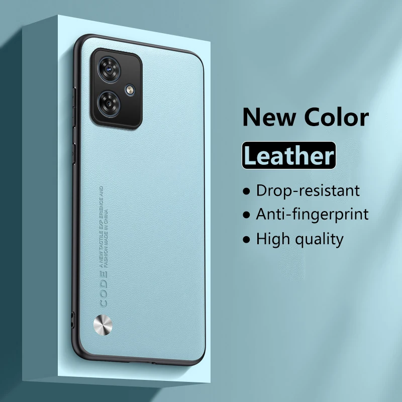 

Case for Motorola Moto G54 Leather Carbon Fiber Silicone Protection Full Camera Phone Cover MotorolaG54 XT2343-1 XT2343-2 Coque