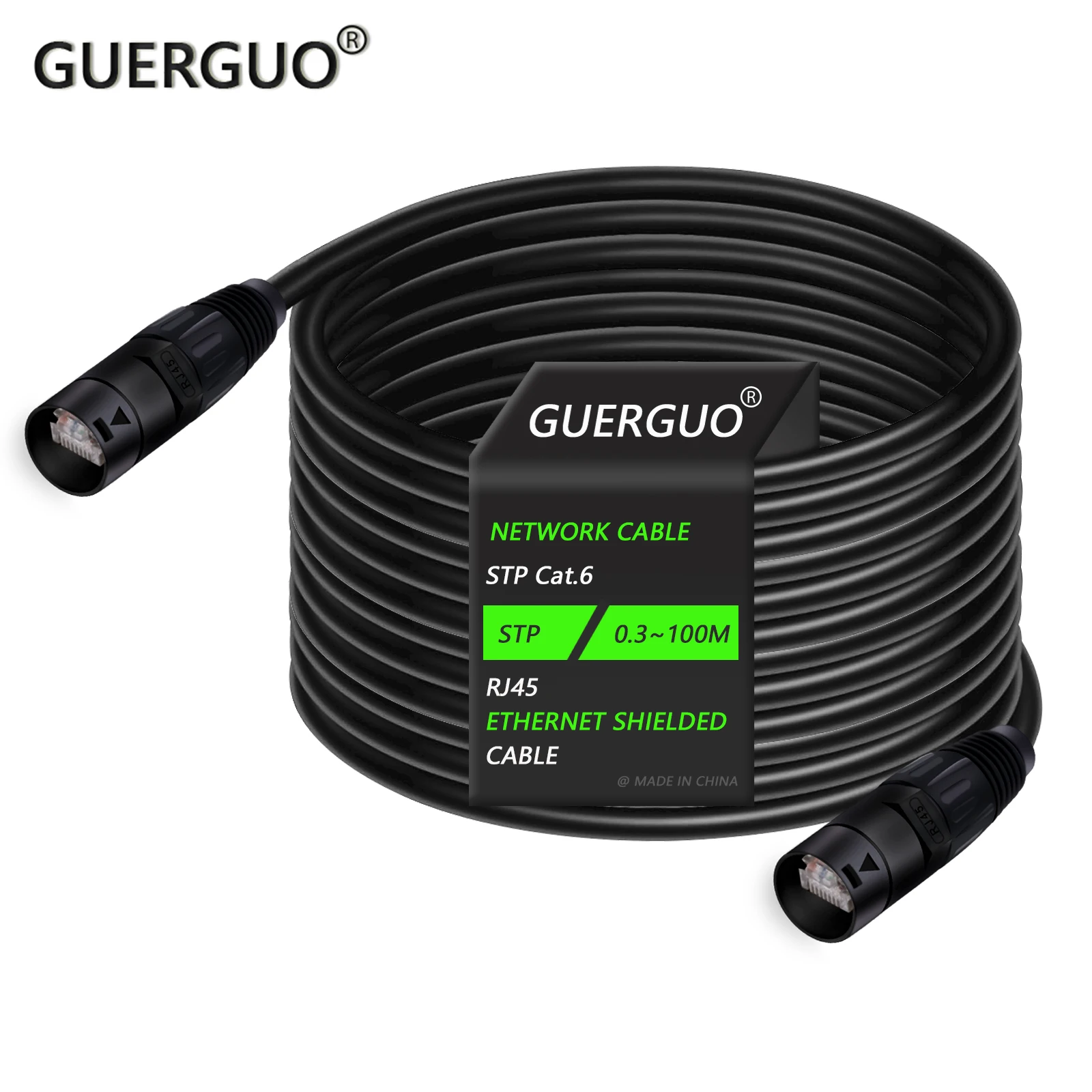 0.3M-100M Cat5/CAT6 ステージイーサネット延長シールドケーブル