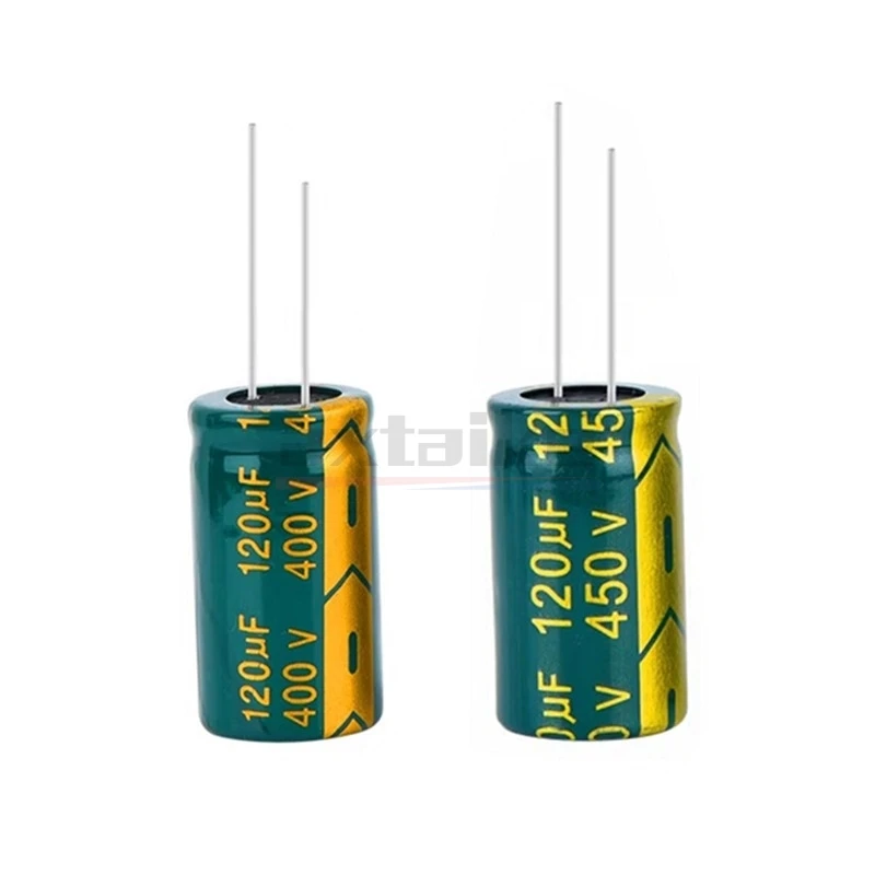 120UF 400V 450V 18*30MM High Frequency Low ESR Aluminum Electrolytic Capacitor 5PCS