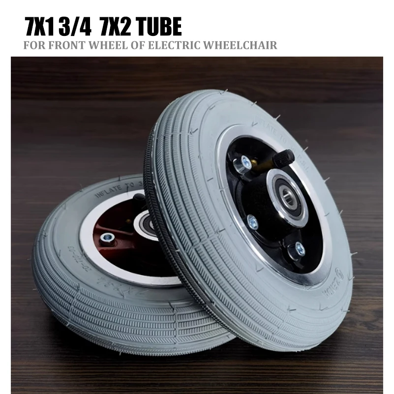 7InchElectricWheelchairFrontWheelAndInnerTube7x134Baby
