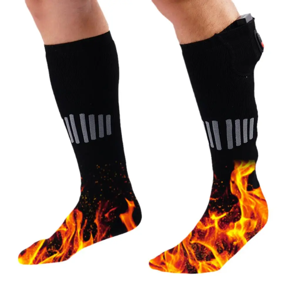 Electric Thermal Socks Adjustable Warm Comfortable Socks Rechargeable Socks Heated Fishing Cycling Camping Anti-Cold Winter I4K2