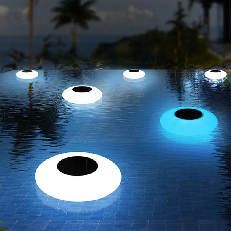 Luzes LED solares externas à prova d'água Lâmpada Boondoggle Luz de piscina Lâmpada de gramado externa à prova d'água Luzes de jardim Luzes solares_voghion.com