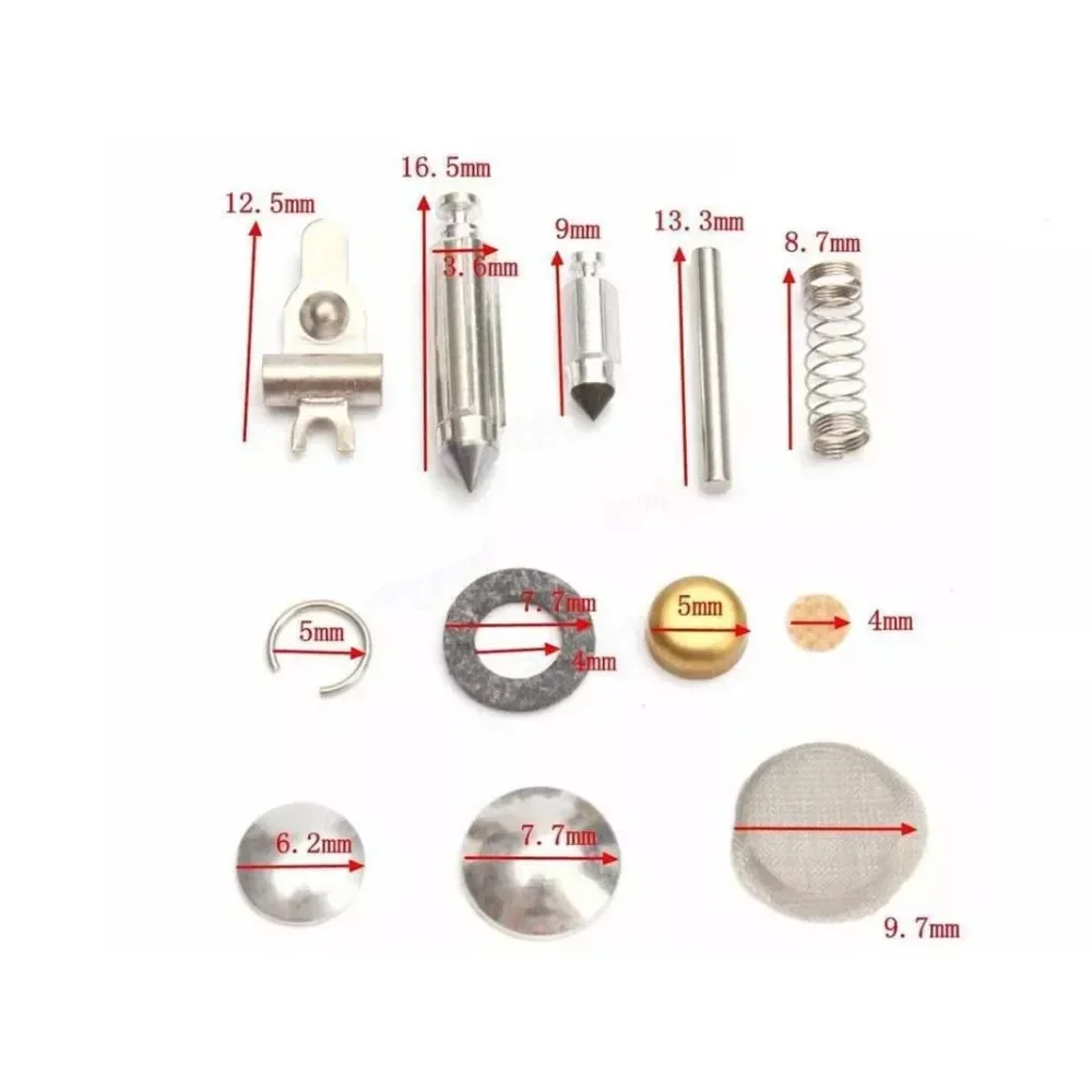 Carburetor Repair Tool Kit 24PCS for Walbro WA WT Carburettor Parts Membrane Filter Valves Springs
