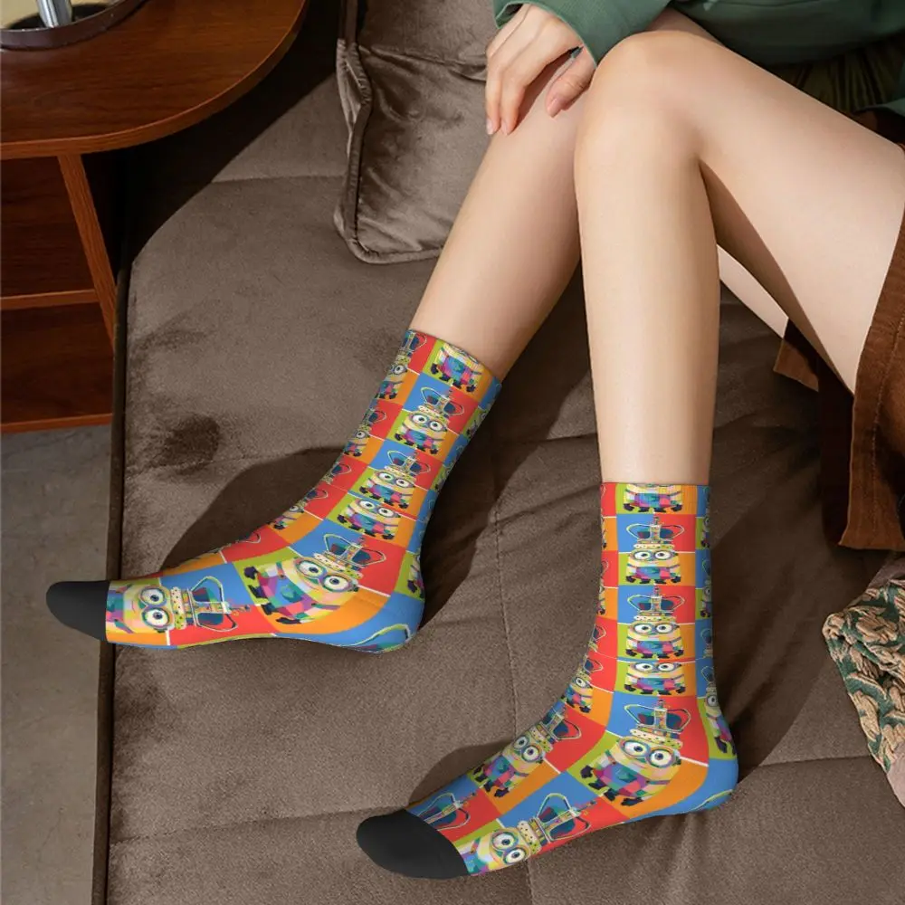 Custom Cool Print M- Minions Cartoon Socks for Women Men Stretchy Summer Autumn Winter M- Minions Bananas Crew Socks 50 Sb334de3da75d4e6890eaf581affeb1496