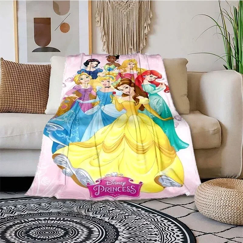 Manta ligera con estampado de princesas de Disney para sala de estar, dormitorio, habitación de niños, manta cálida, regalo de Navidad