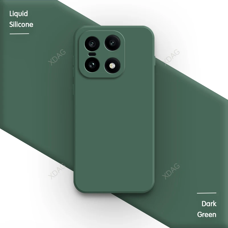 Premium Soft Liquid Silicone Phone Case with Lens Protection - Sleek Straight Edge Design