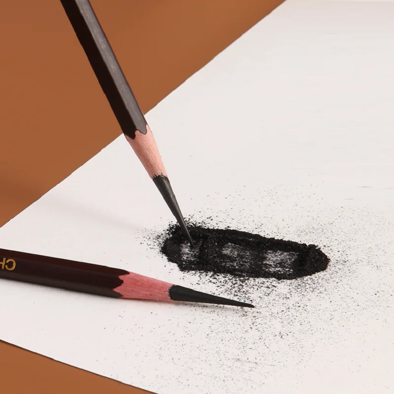 14B炭スケッチ鉛筆磨いまたは12Bスーパーダーク描画鉛筆画材16B