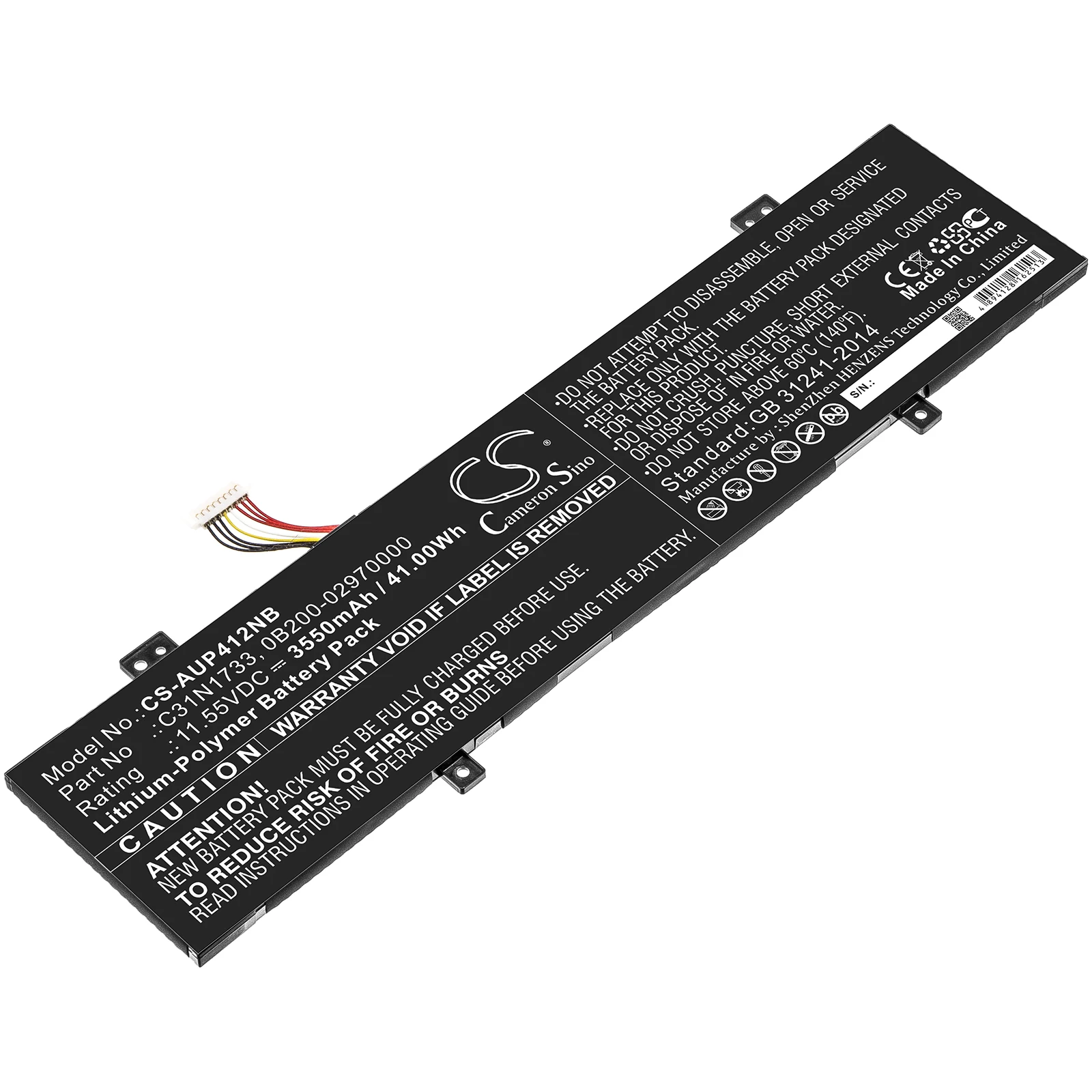 

CS 3550 мАч/41.00Wh батарея для ноутбука Asus TP412FA,TP412FA-DB72T,TP412FA-EC011T,TP412FA-EC013T,TP412FA-EC020T,EC026T,