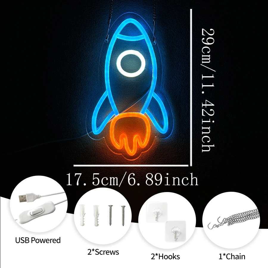 Insegna Al Neon Moto Cross Con Alimentazione USB | Decorazione Da Parete Per Garage E Sala Giochi