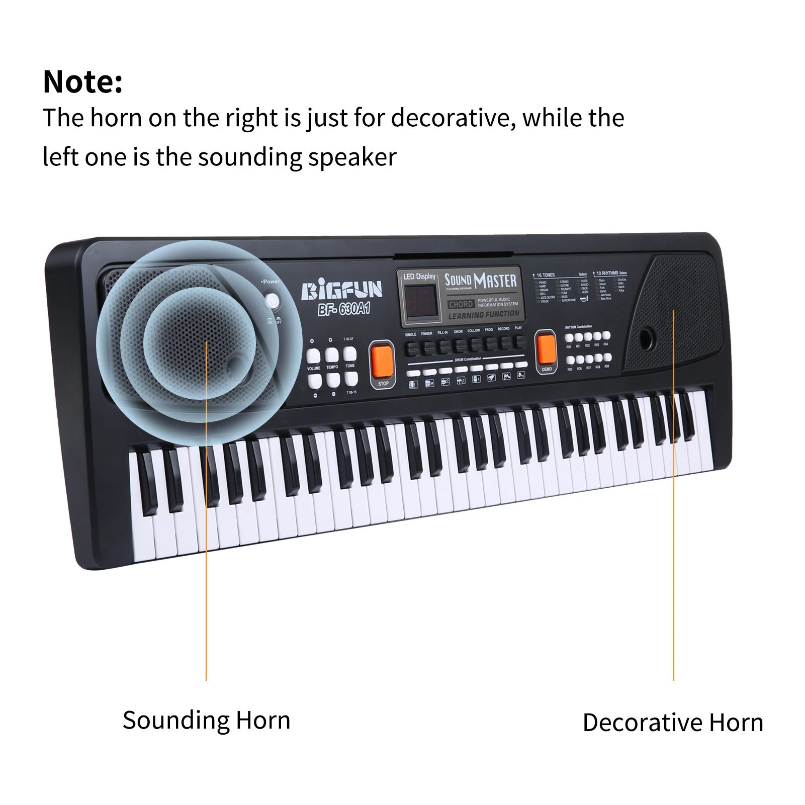 61 Key Children Electronic Piano & Microphone 16 Tones 10 Rhythms 6 Demo Songs Keyboard Piano Musical Instrument Musical Gifts