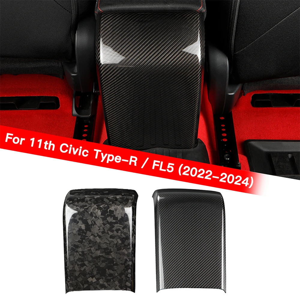 

Real Carbon Fiber Center Console Armrest Box Cover Trim for 11th Gen Civic Type r FL5 Car Center Armrest Rear Kick Panel Cover