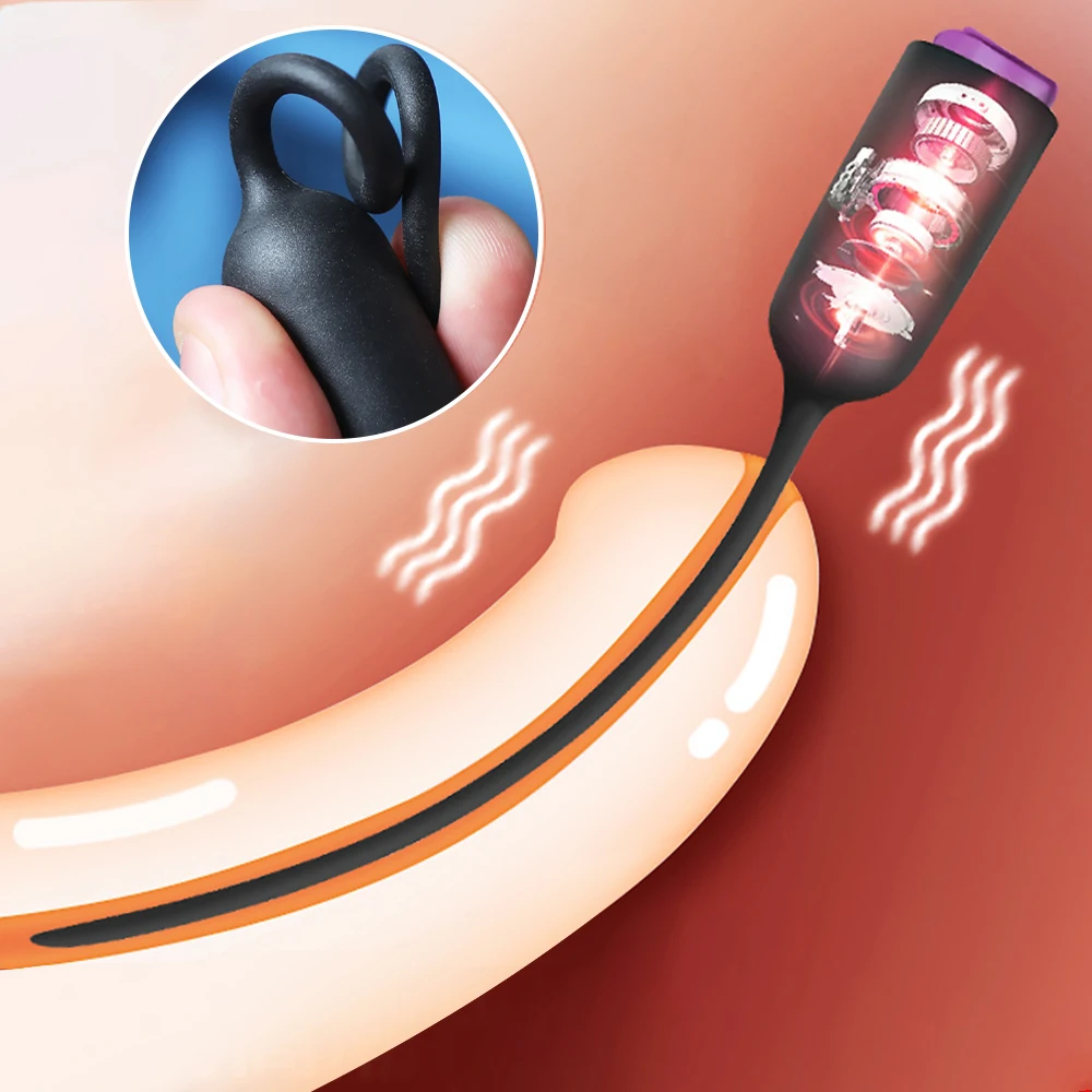 Male Penis Urethral Vibrator Ejaculation Delay Toy Urethral Catheter Penis Plug Cock Dilator Glans Prostate Stimulator Sex Toys,penis sex toys