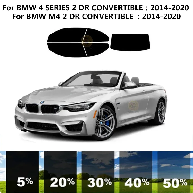 

Precut nanoceramics car UV Window Tint Kit Automotive Window Film For BMW M4 F83 2 DR CONVERTIBLE 2014-2020
