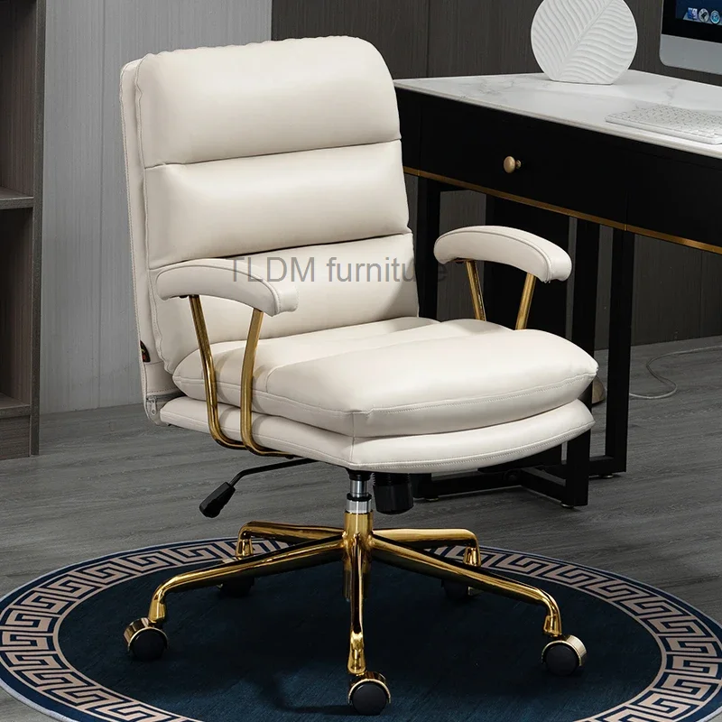 Mobile Extension Office Chairs White Ergonomic Korean Vintage Work Chair Luxury Adjustable Sillas De Playa Office Furnitures handle free shipping office chairs lounge massage comfortable professional work chair executive design sillas de playa furniture