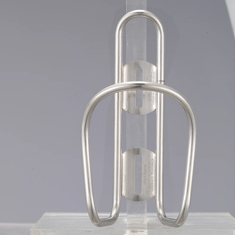 Raw Polished Titanium Tube Ultra Light Water Bottle Cage With Free M5 Ti Bolts bike bottle holder 2