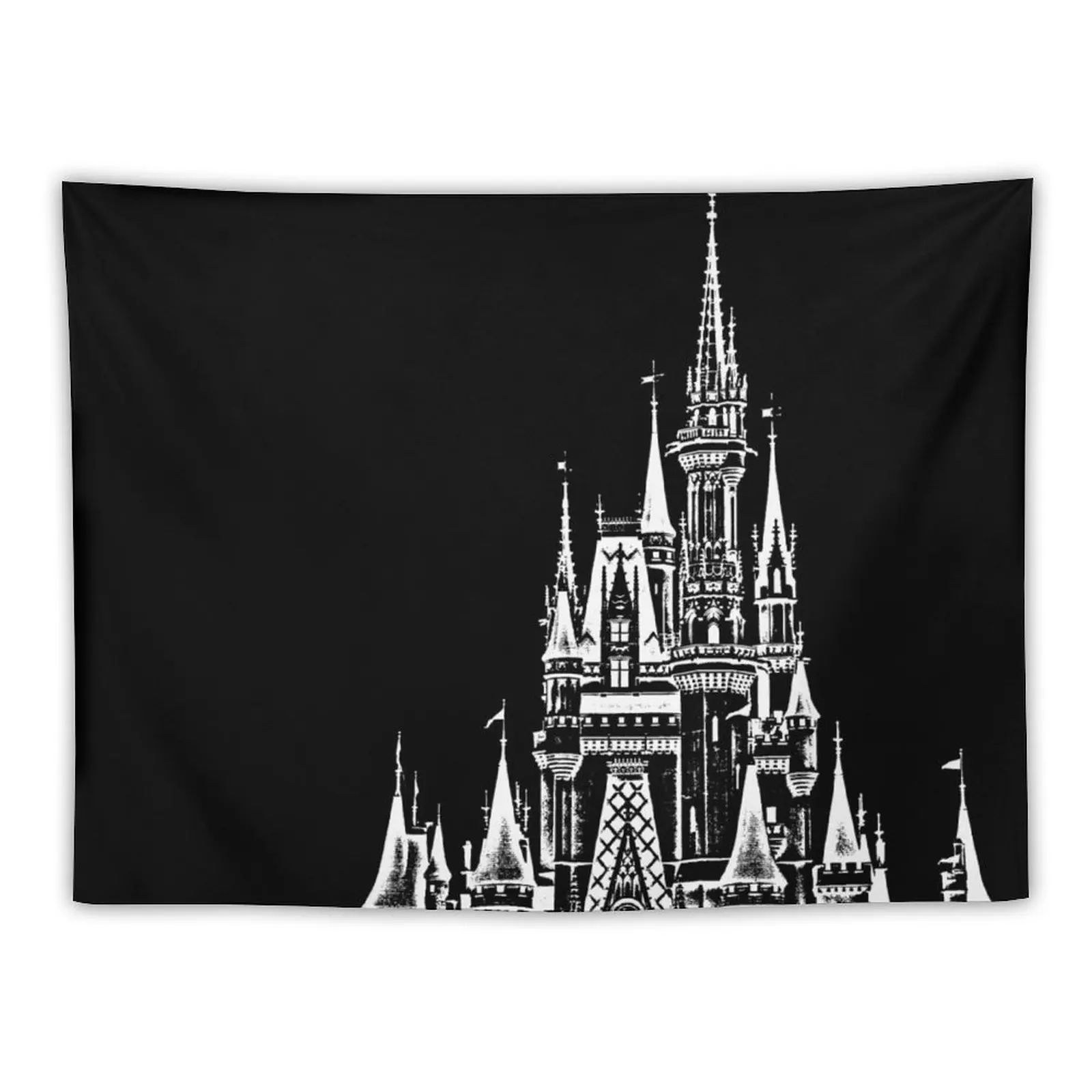 

Black and White Magic Castle Stamp Tapestry Art Mural Decoration Pictures Room Wall Decoration For Home On The Wall Tapestry