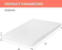 5 Inch Gel Memory Foam Mattress Medium-Firm Mattress for Pressure Relief & Cooler Sleep Mattress for Kid Adults CertiPUR-US Cert 2