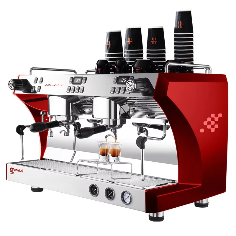 Commercial Coffee Maker CRM3120C Dual Head Coffee Machine, Independent Multi Boiler System, Adjustable Extraction Temperature 4