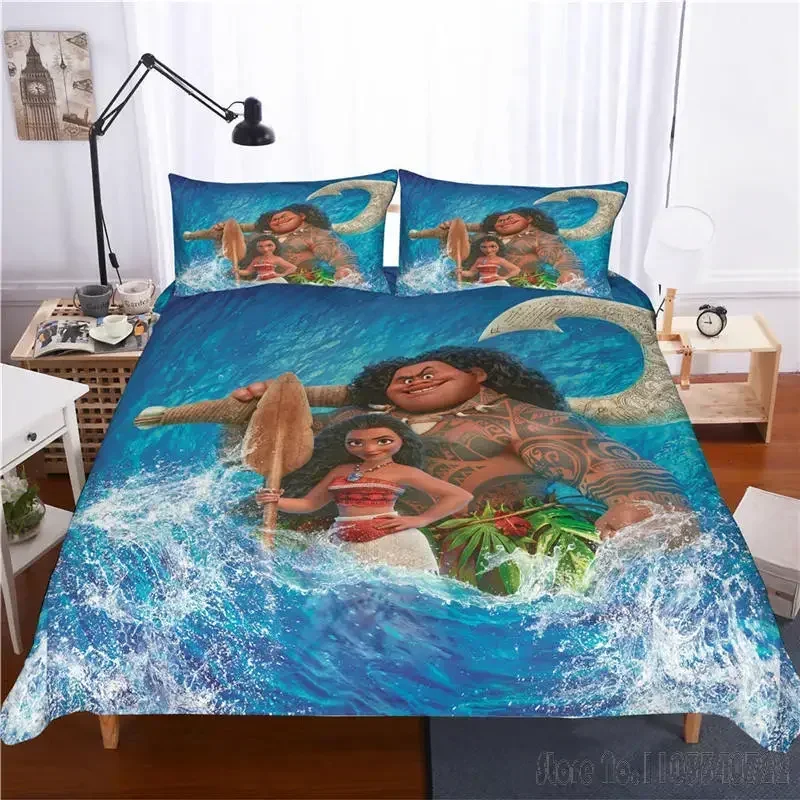 Moana Ocean Adventure Love Child Duvet Cover Set HD Comforter Cover for Kids Bedding Sets Bedclothes Bedroom Decor 3