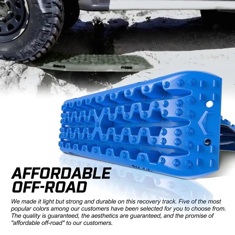 X-BULL Recovery tracks Mud Snow / Sand tracks / Grass for X4 caravan 2pairs 4WD Gen 3.0-Blue